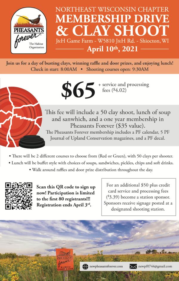 NEW Chapter of Pheasants Forever Membership Drive and Sporting Clays Shoot NEW Chapter of Pheasants Forever Membership Drive and Sporting Clays Shoot